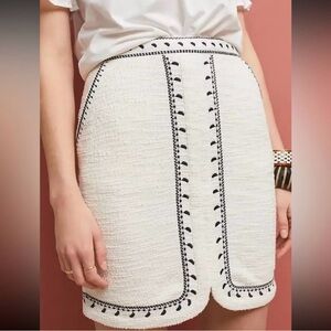 Dolan White and Black Mini Skirt